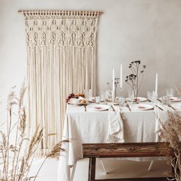 Vgdekoration, Macrame, Rhvid, 1 stk.