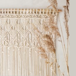Vgdekoration, Macrame, Rhvid, 1 stk.