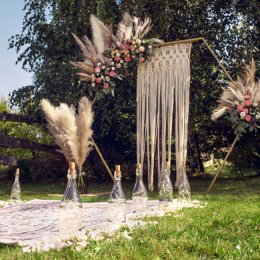 Vgdekoration, Macrame, Rhvid, 1 stk.