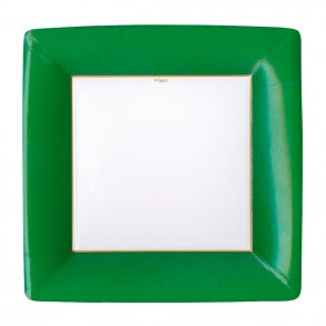 Paptallerkner fra Caspari, Middag - Mrkegrn, 8 stk.