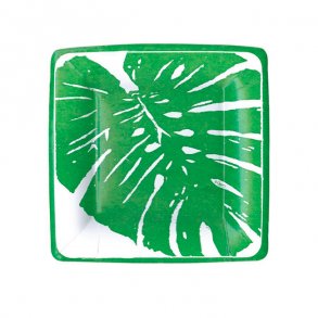 Caspari Paptallerkner Forret/dessert - Monstera, 8 stk.