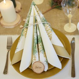 Caspari servietter, Guldkogler, frokostserviet, 20 stk.