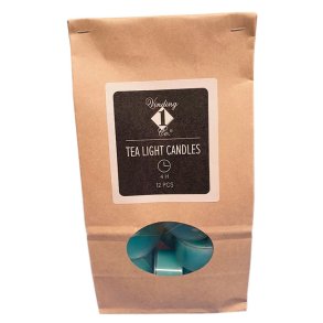 Petroleumfarvede fyrfadslys, 12 stk.