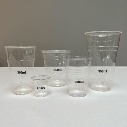 Snapseglas/shotglas, bionedbrydelige, 3 cl. 100 stk.