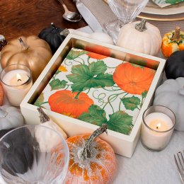 Caspari servietter, Pumpkins,  frokostserviet, 20 stk.