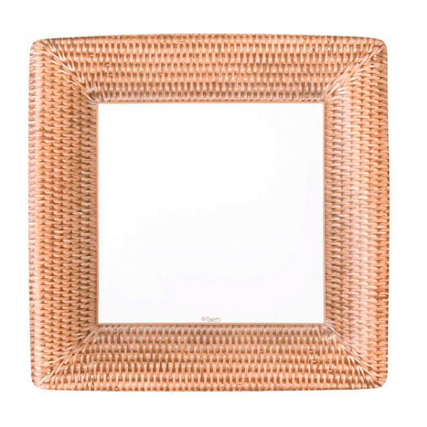 Paptallerkner fra Caspari, Middag - Rattan, 8 stk.