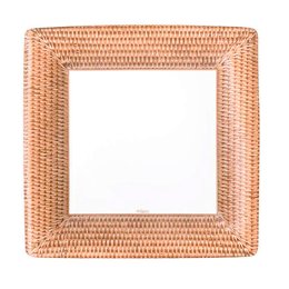 Paptallerkner fra Caspari, Forret/Dessert - Rattan, 8 stk.