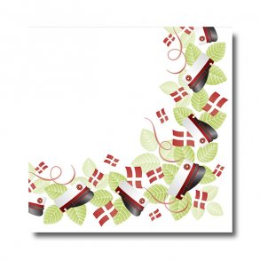 Studenterserviet, Rd konfetti, frokoststr. 20 stk