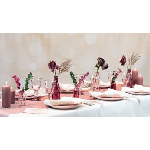 Borddkning Rosa/Hvid