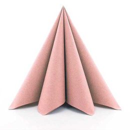 Servietter, Rosegold metallic, airlaid/tekstil, middag, 12 stk. 