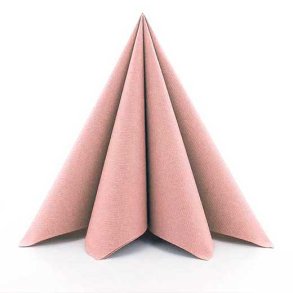 Servietter, Rosegold metallic, airlaid/tekstil, middag, 12 stk. 