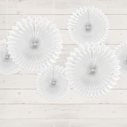 Rosetter, hvide, 3 stk. (sm)