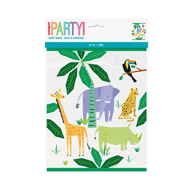 Slikpose/Treat bags, Safari, 8 stk.