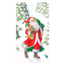 Caspari servietter, Santa, Guest Towel, 15 stk.