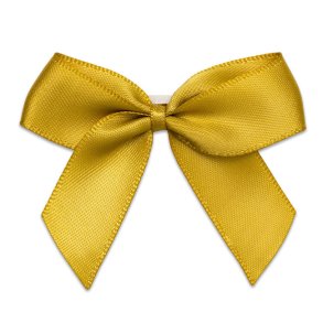 Satinsljfe, selvklbende,  guld, 5 cm, 12 stk.