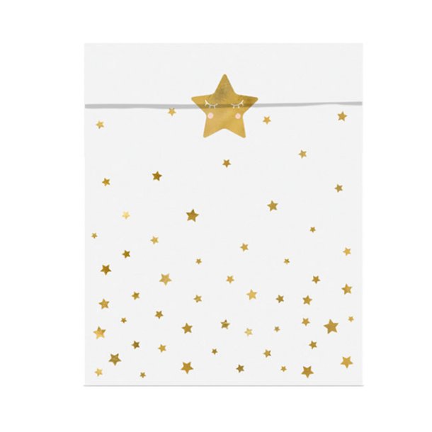 Slikpose/Treat bags, stjerner, 6 stk.