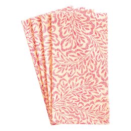 Stofserviet, pink/orange, 4 stk.