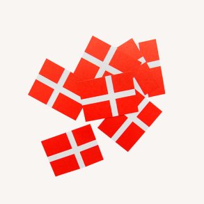 Strflag/konfetti med Dannebrog, 150 stk.