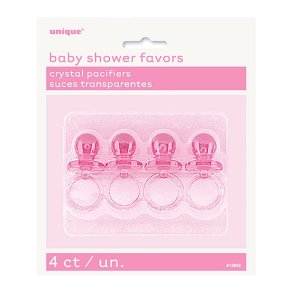 Barnedb Bordpynt, Sutter stor, 4,5 cm, 4 stk. lyserd/pink