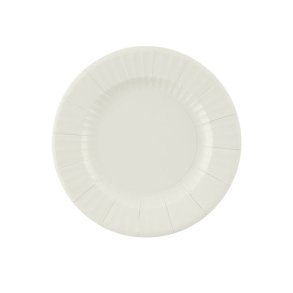 Paptallerkner, frokoststr. Creme/rhvid 8 stk.