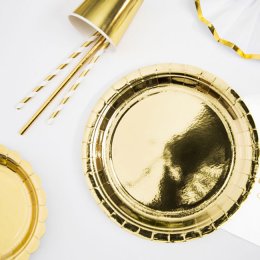 Paptallerkner, Shiny guld, frokoststr.  6 stk.