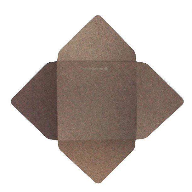 Wrapper Square, Mokka Metallic, 15 x 15 cm.