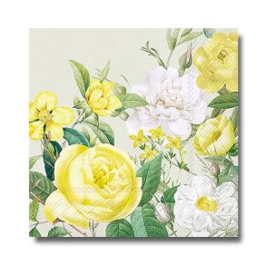 Ihr servietter, Yellow rose, frokoststr. 20 stk.