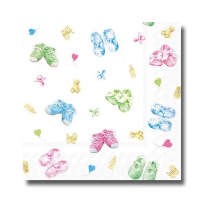 Ihr servietter, babyfdder, grn , frokoststr. 20 stk.