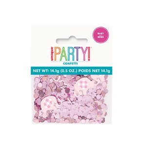Barnedb Bordpynt, Baby-Konfetti dots/elephant, lyserd/pink, 14 gr.