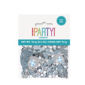 Barnedb Bordpynt, Baby-Konfetti dots/elephant, slvgr/lysebl, 14 gr.