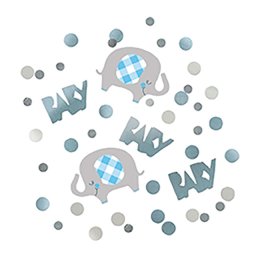 Barnedb Bordpynt, Baby-Konfetti dots/elephant, slvgr/lysebl, 14 gr.