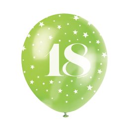 Balloner - 18 rs fdselsdag, 5 stk.