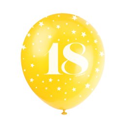 Balloner - 18 rs fdselsdag, 5 stk.