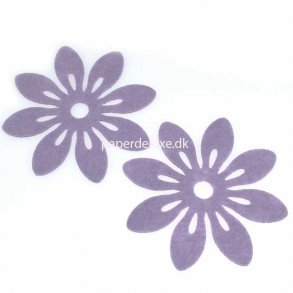 Bloklys bordskner, Lilla filt, 6 stk.