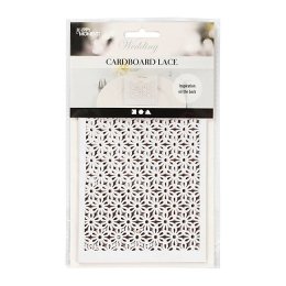 Blondekarton med blomster, hvid, 10 stk.