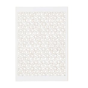 Blondekarton med blomster, hvid, 10 stk.