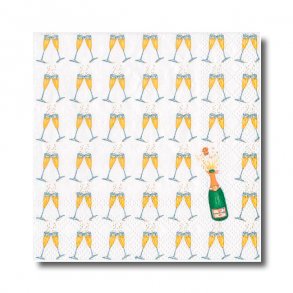 Caspari servietter, Champagne/Bobler, Cocktail/kaffestr. 20 stk.