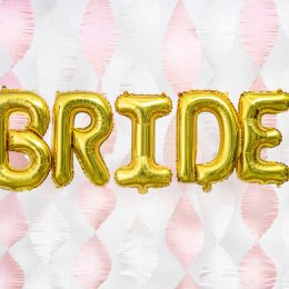 Bogstavballon af guldfolie, Bogstav E, 41 cm.