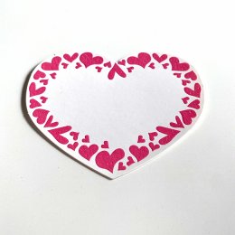 Bordkort 10 stk. - Hjerte pink