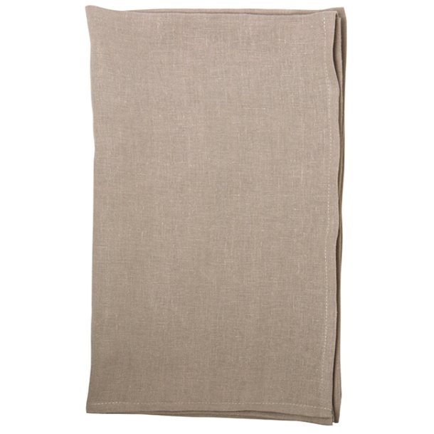 Bordløber, Hør stof/tekstil, Sandfarvet, 45 x150 cm