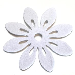 Bloklys bordskner, Hvid filt, 6 stk.