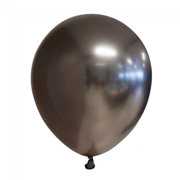 Balloner, Chrome mrkegr/sort, 8 stk.