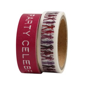 Designtape/maskingtape, pink, 2 stk.