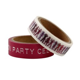 Designtape/maskingtape, pink, 2 stk.