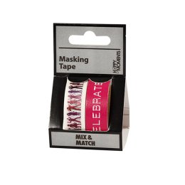 Designtape/maskingtape, pink, 2 stk.