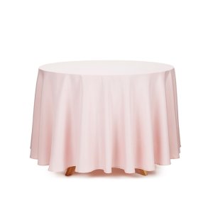 Stofdug, rund, rosa, 230 cm