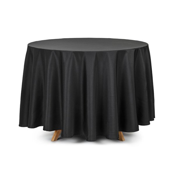 Stofdug, rund, sort, 230 cm