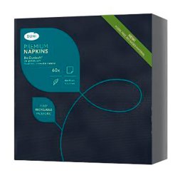 Duni Dunisoft Servietter, Sort, 60 stk. 40x40