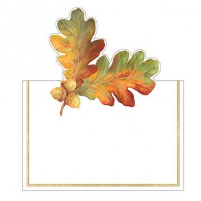 Bordkort fra Caspari, Egetrsblad, 8 stk.