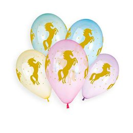 Balloner, enhjrning, 5 stk.